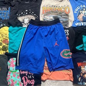 Nike Air Jordan Florida Gators Basketball Shorts Blue Orange Size M